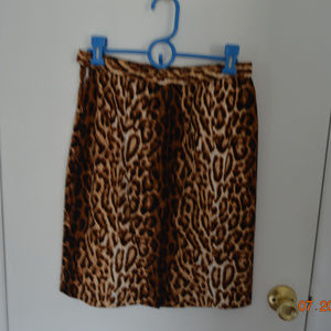 Terry Lewis Classic Luxuries Leopard Print skirt,